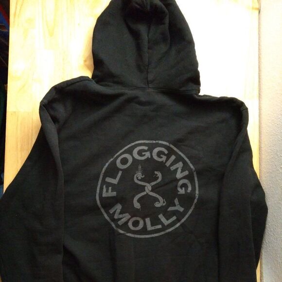 Flogging Molly Logo Zipper Hoodie Sweatshirt - Picture 1 of 8